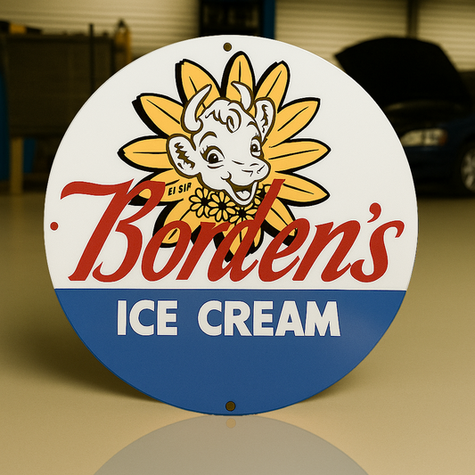 Borden's Ice CreamSign Metal Tabela