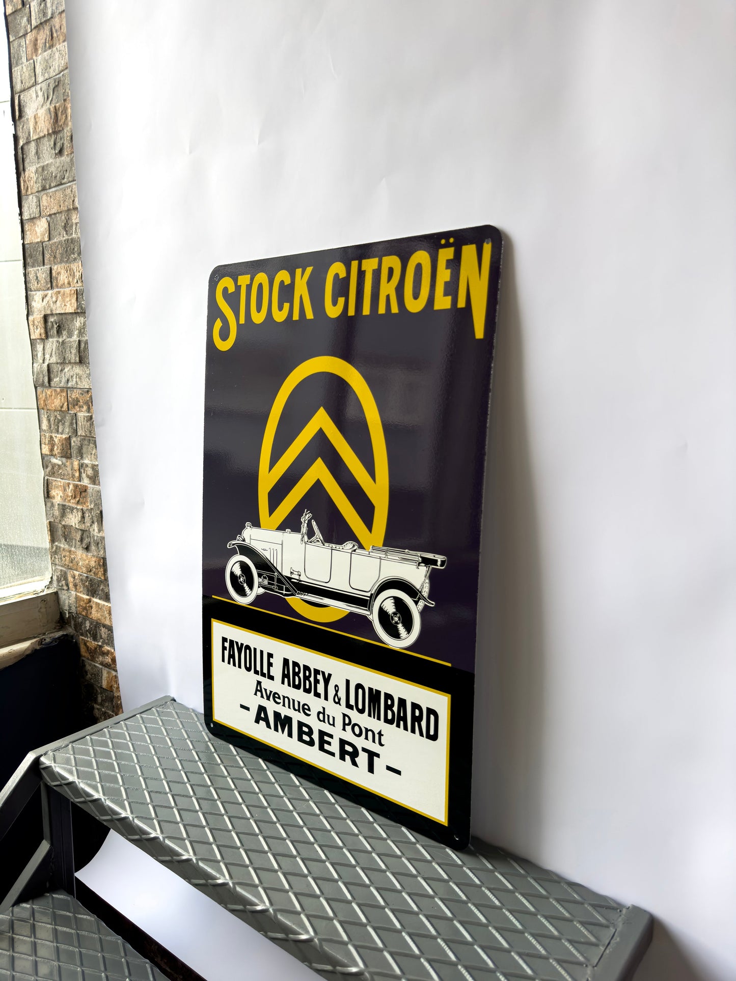Vintage Citroen Metal Tabela