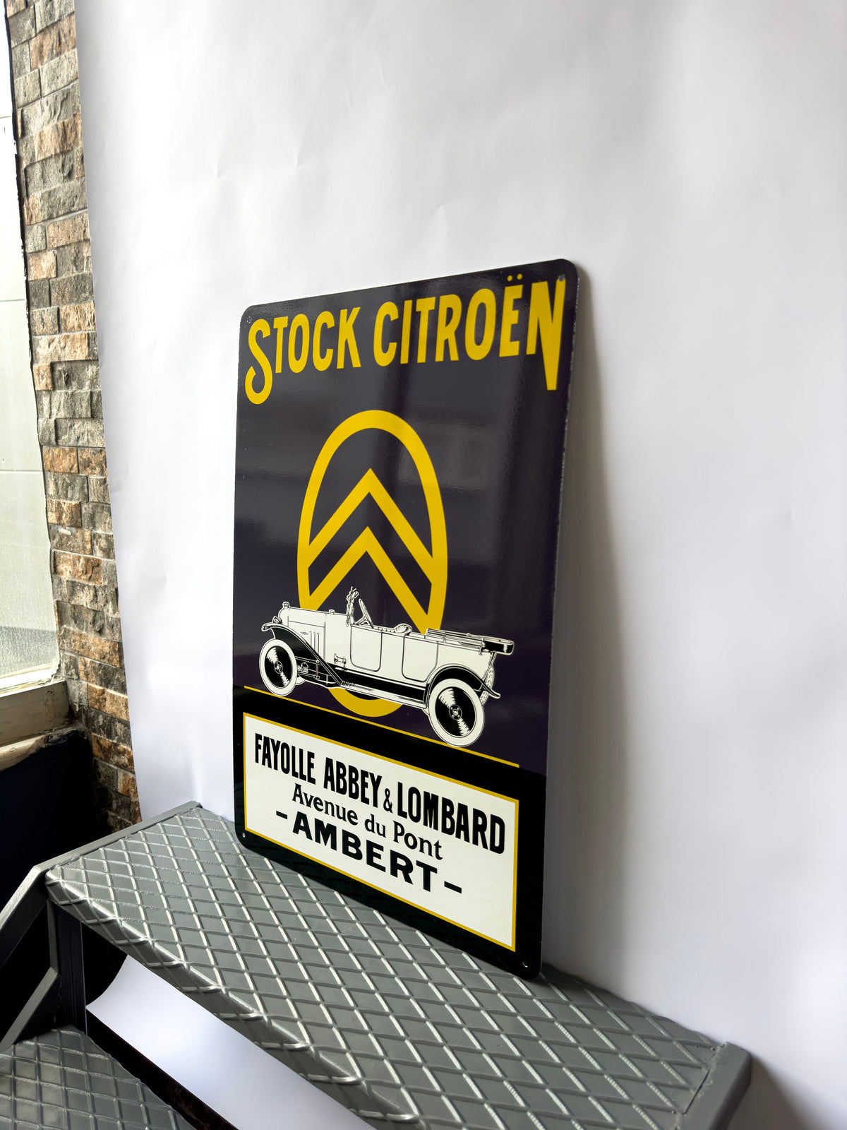 Vintage Citroen Metal Tabela