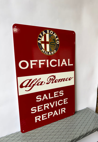 Alfa Romeo Sales - Service - Repair Metal Tabela