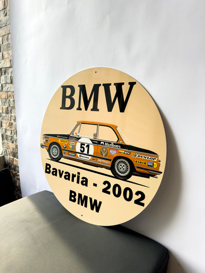 BMW 2002 - Racing Car Metal Tabela