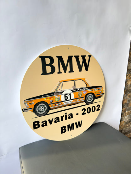 BMW 2002 - Racing Car Metal Tabela