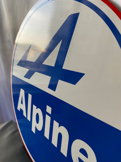 Alpine Yuvarlak Metal Tabela