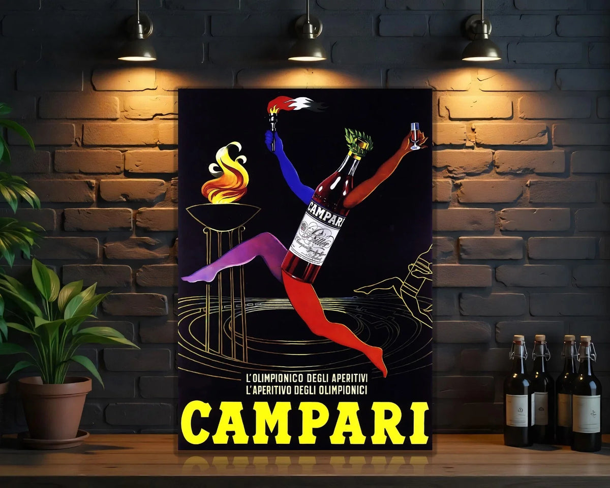 Campari "Olympic Flame" Metal Tabela