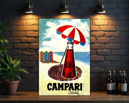 Campari Soda - Beach Umbrella Edition Metal Tabela