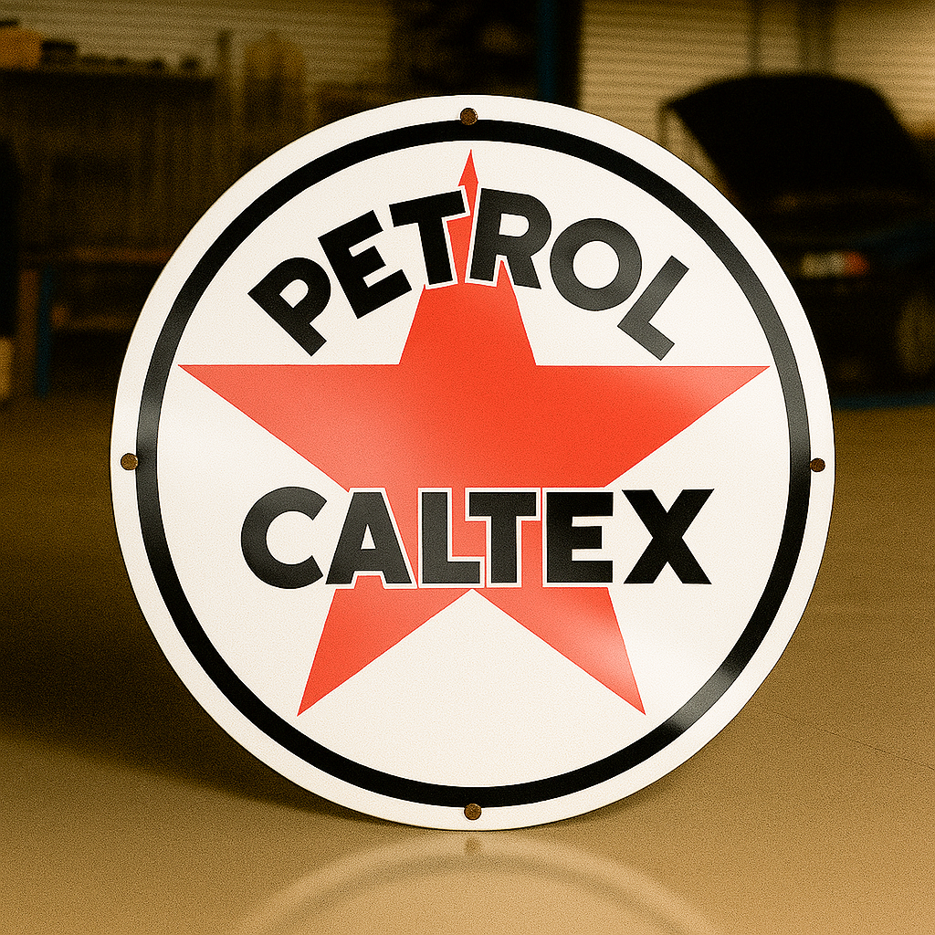 PETROL CALTEX Metal Tabela