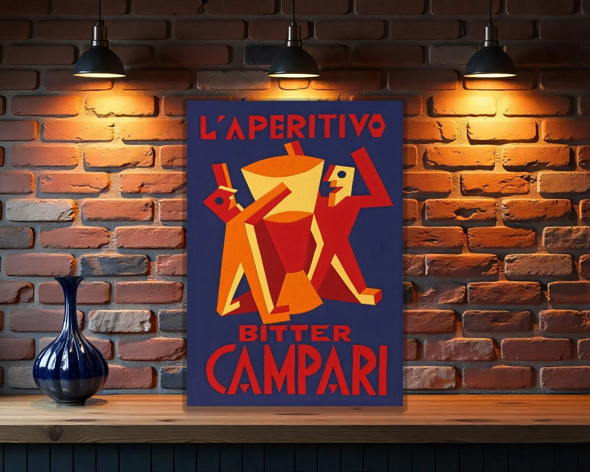 Campari L'Aperitivo Bitter Futurist Metal Tabela