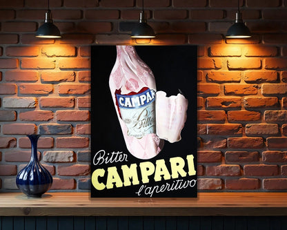 Campari Soda "Bitter L'Aperitivo" Metal Tabela