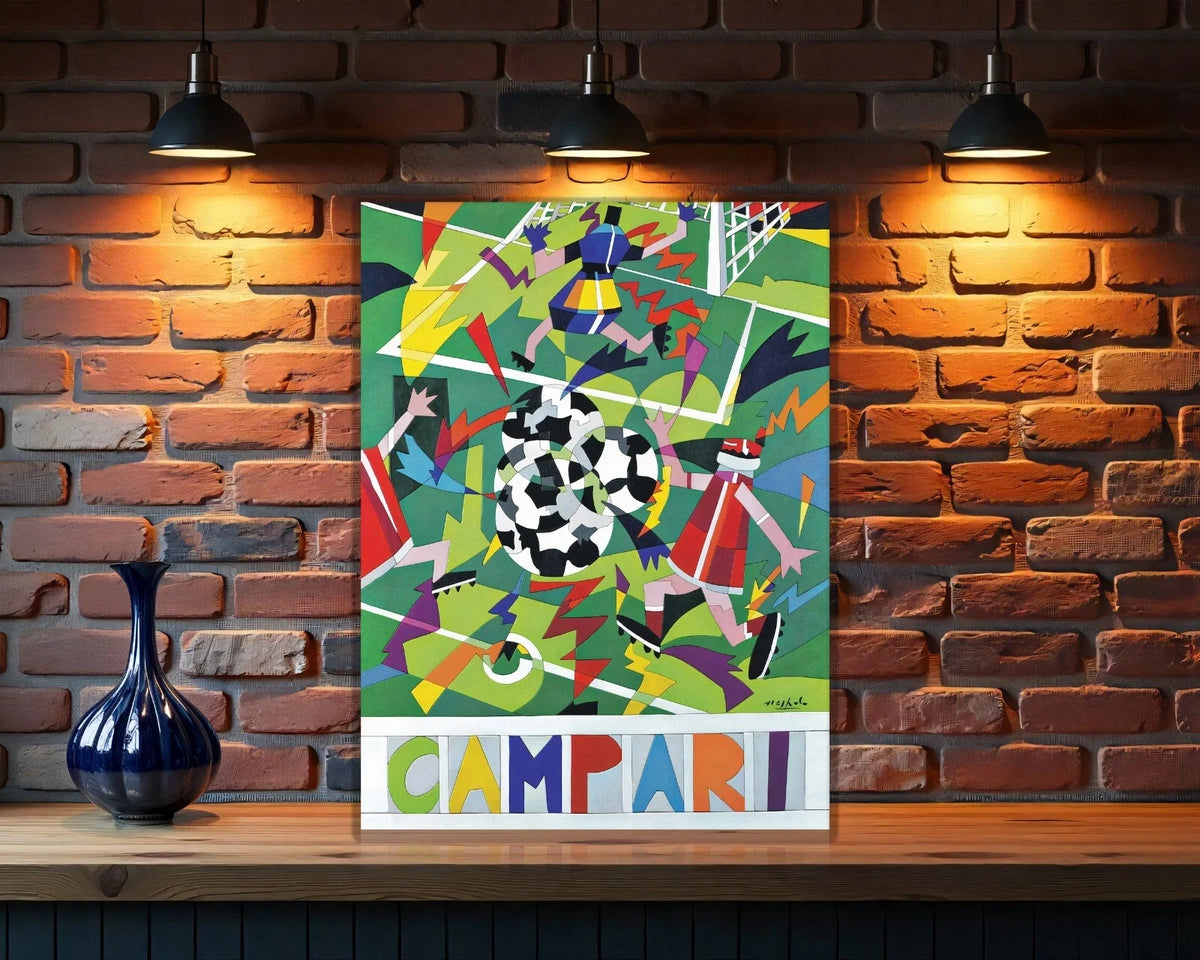 Campari Futurist Soccer by Angioletti Metal Tabela