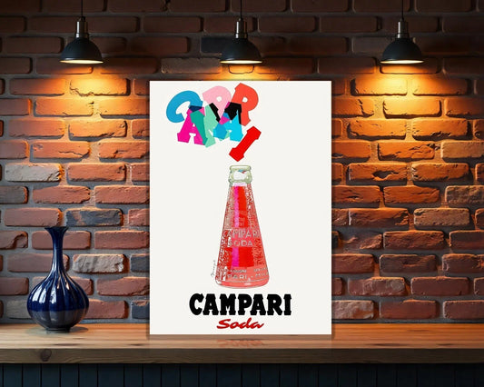 Campari Soda Beverage Metal Tabela
