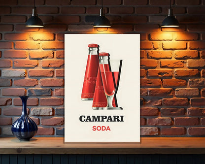 Campari Soda Modern Minimalist Metal Tabela