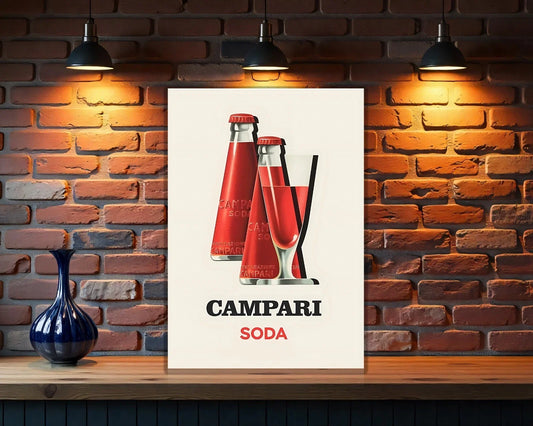 Campari Soda Modern Minimalist Metal Tabela