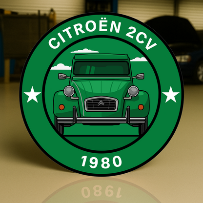 Citroën 2CV (1980) The Iconic French Utility Car Metal Tabela