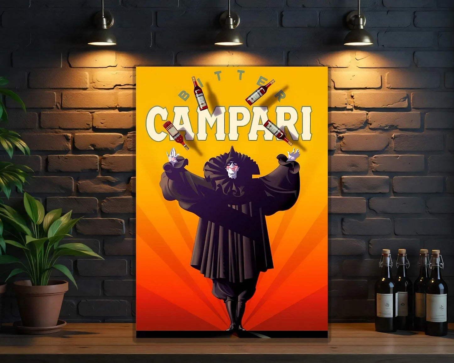 Campari Clown Metal Tabela
