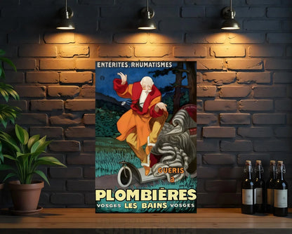 Plombières - les - Bains French Medical Spa Metal Tabela