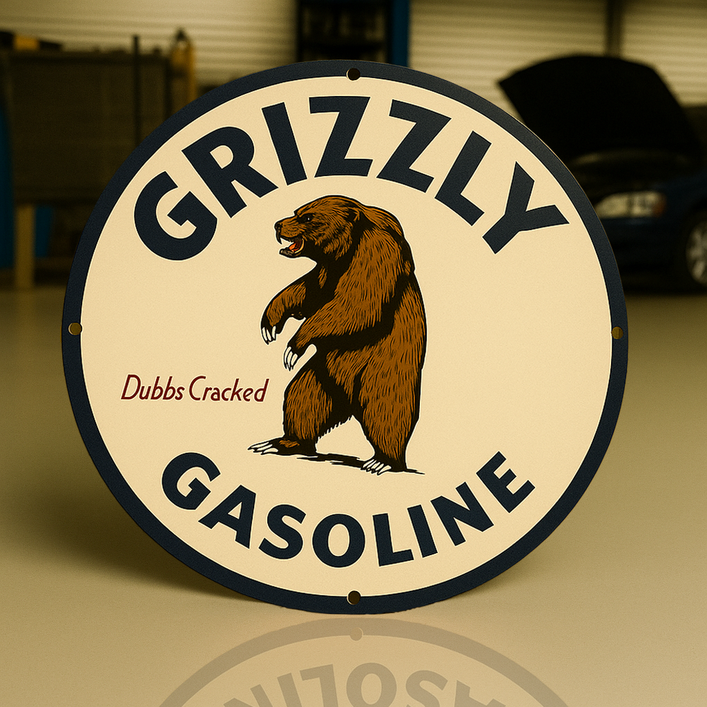 Grizzly Bear Oil Company Gasoline Metal Tabela