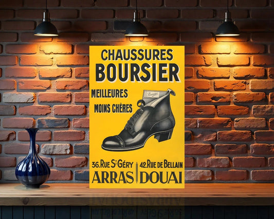 Chaussures Boursier Vintage French Shoe Metal Tabela