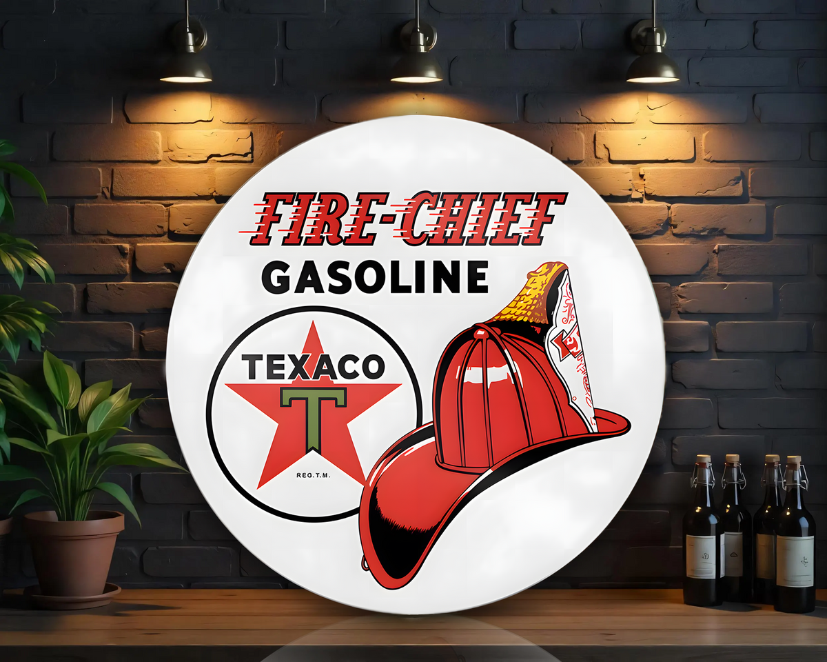 Texaco Fire Chief Gasoline Metal Tabela