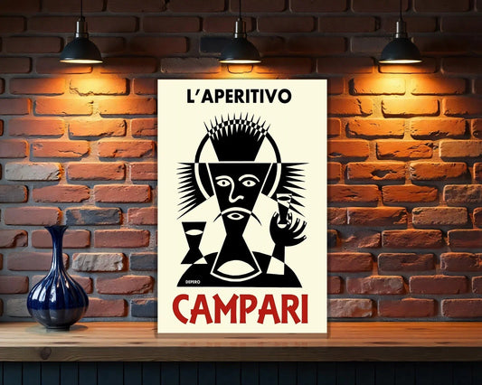 Campari Depero L'Aperitivo Metal Tabela