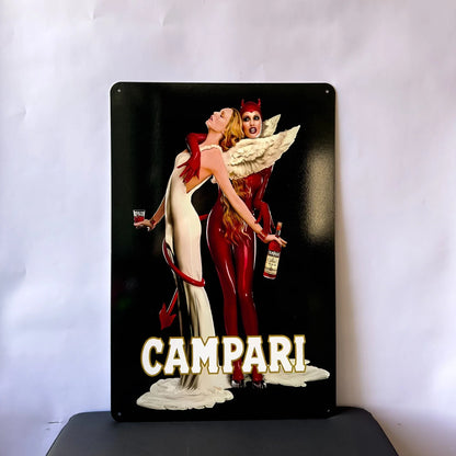 Campari Angel & Devil Duality Metal Tabela