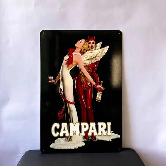 Campari Angel & Devil Duality Metal Tabela