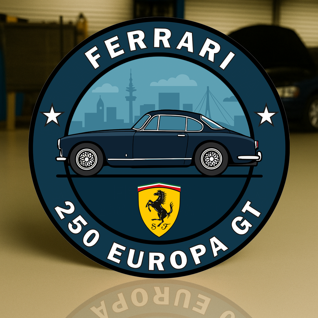 Ferrari 250 Europa GT Maranello's Grand Touring Icon (1954) Metal Tabela