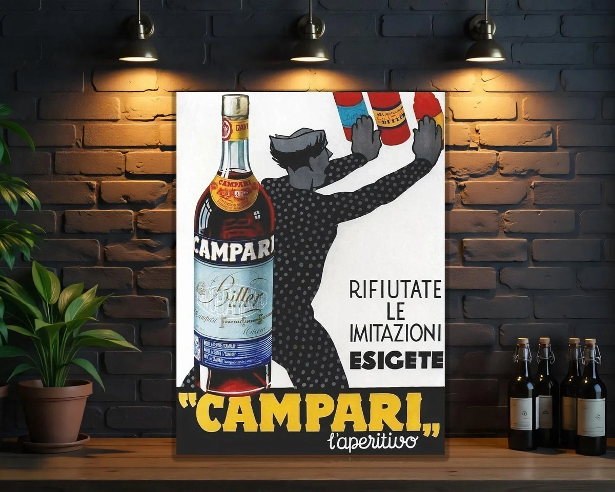 Campari Bitter Anti - Counterfeit Metal Tabela