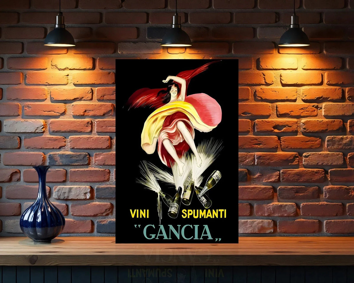 Vini Spumanti Gancia Sparkling Metal Tabela