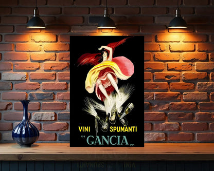 Vini Spumanti Gancia Sparkling Metal Tabela