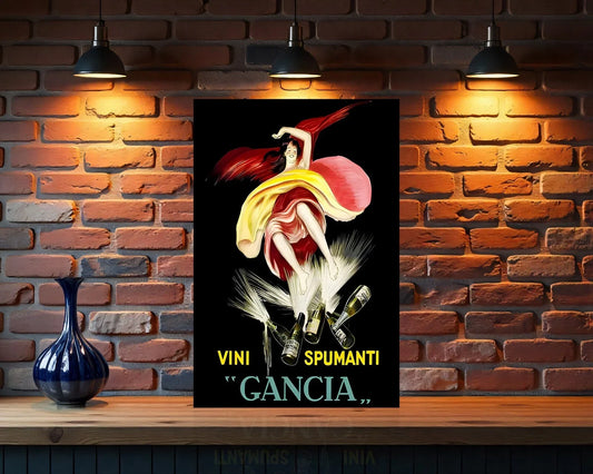 Vini Spumanti Gancia Sparkling Metal Tabela