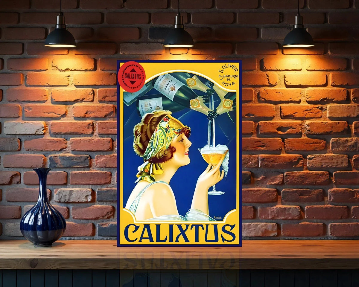 Calixtus Spanish Sparkling Wine Metal Tabela