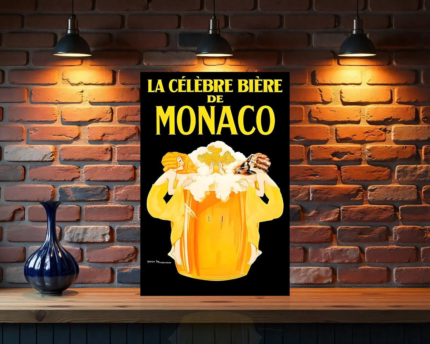 La Célèbre Bière de Monaco Metal Tabela