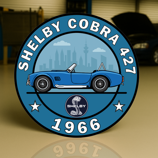 SHELBY COBRA 427 The Beast in Blue (1966) Metal Tabela