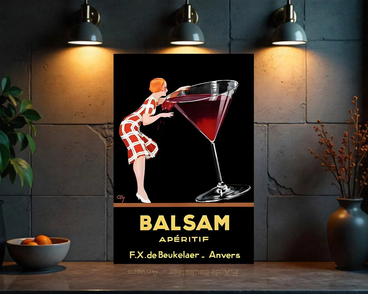 Balsam Apéritif Martini Charm from Antwerp Metal Tabela