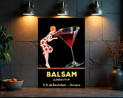 Balsam Apéritif Martini Charm from Antwerp Metal Tabela