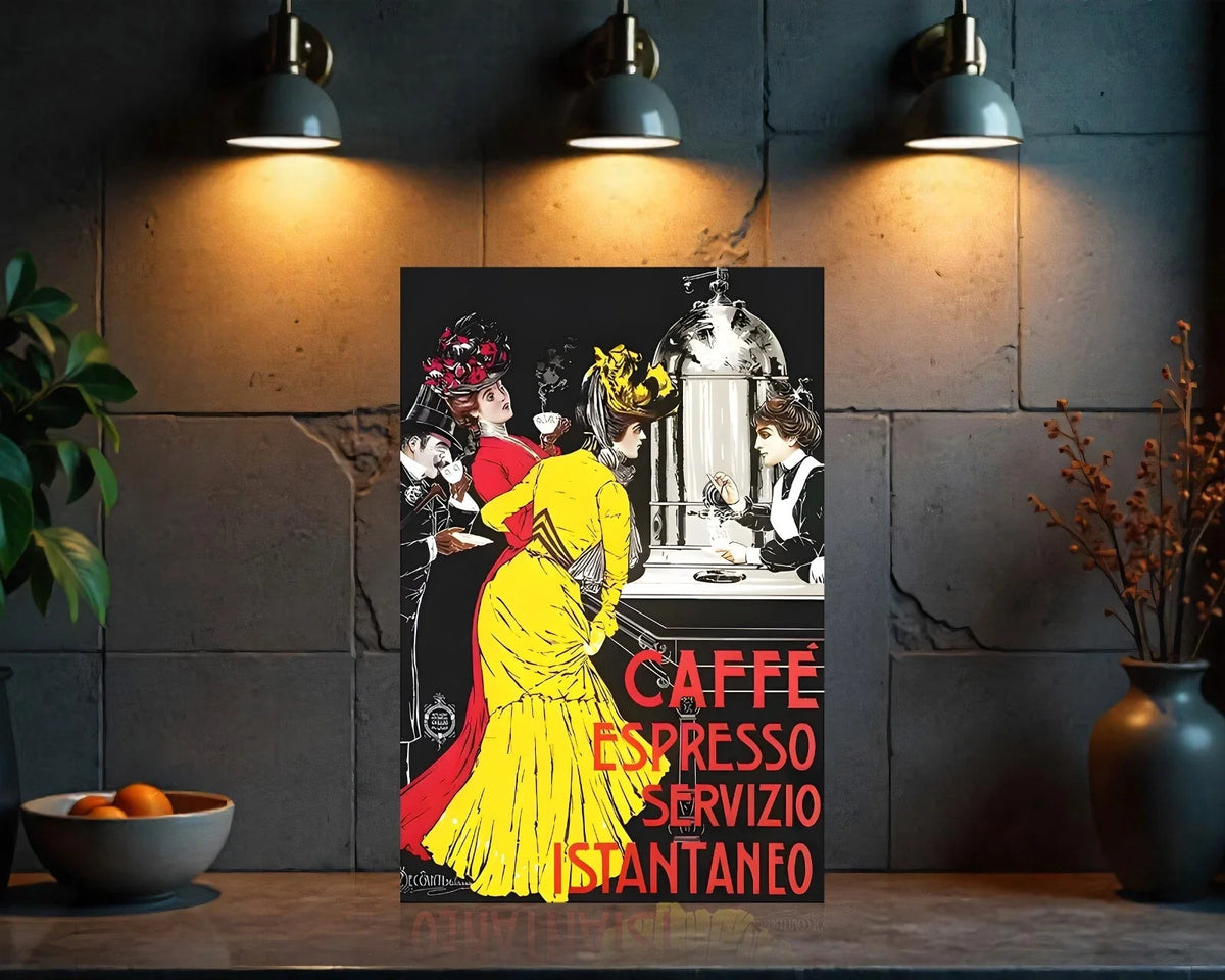 Caffè Espresso Servizio Istantaneo Metal Tabela