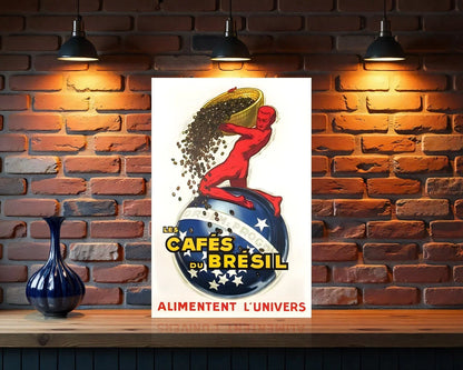Les Cafes Bresil Metal Tabela