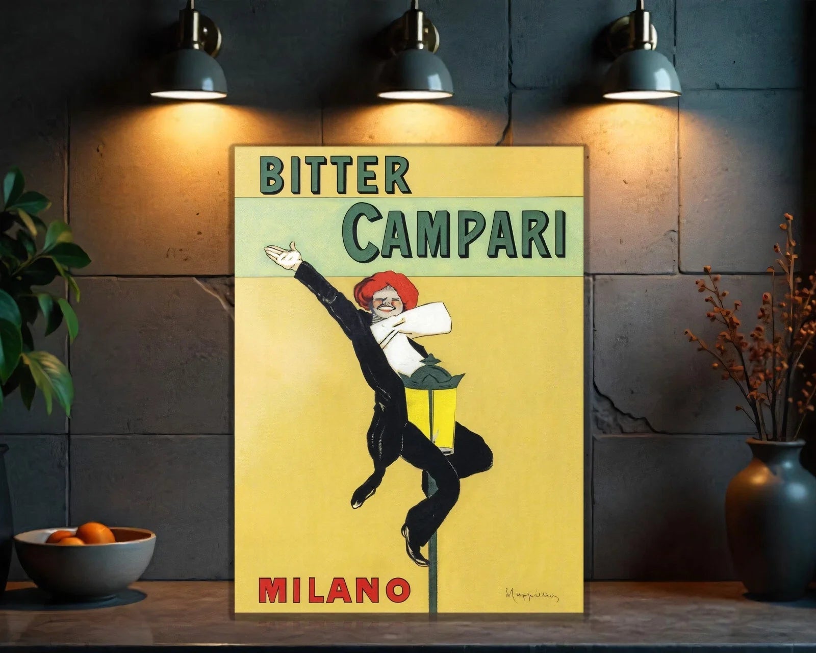 Campari Bitter Campari MILANO Yellow Metal Tabela