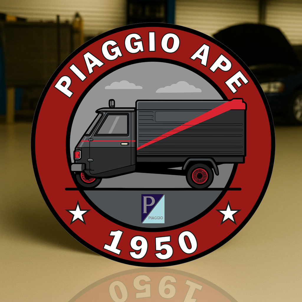 Piaggio Ape 1950 Cargo Edition Metal Tabela