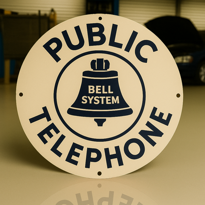 Bell System Public Telephone - Telecom Metal Tabela