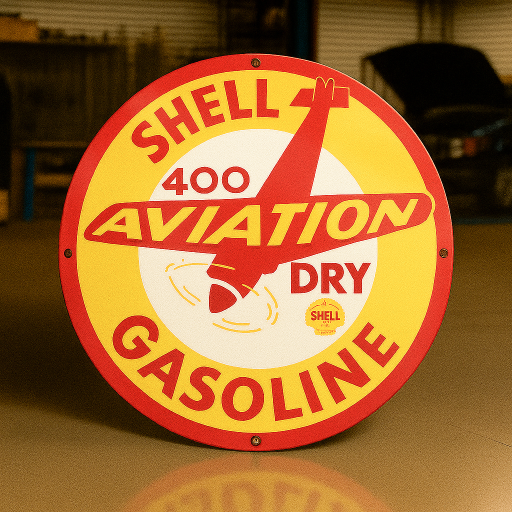 SHELL AVIATION 400 Gasoline Metal Tabela