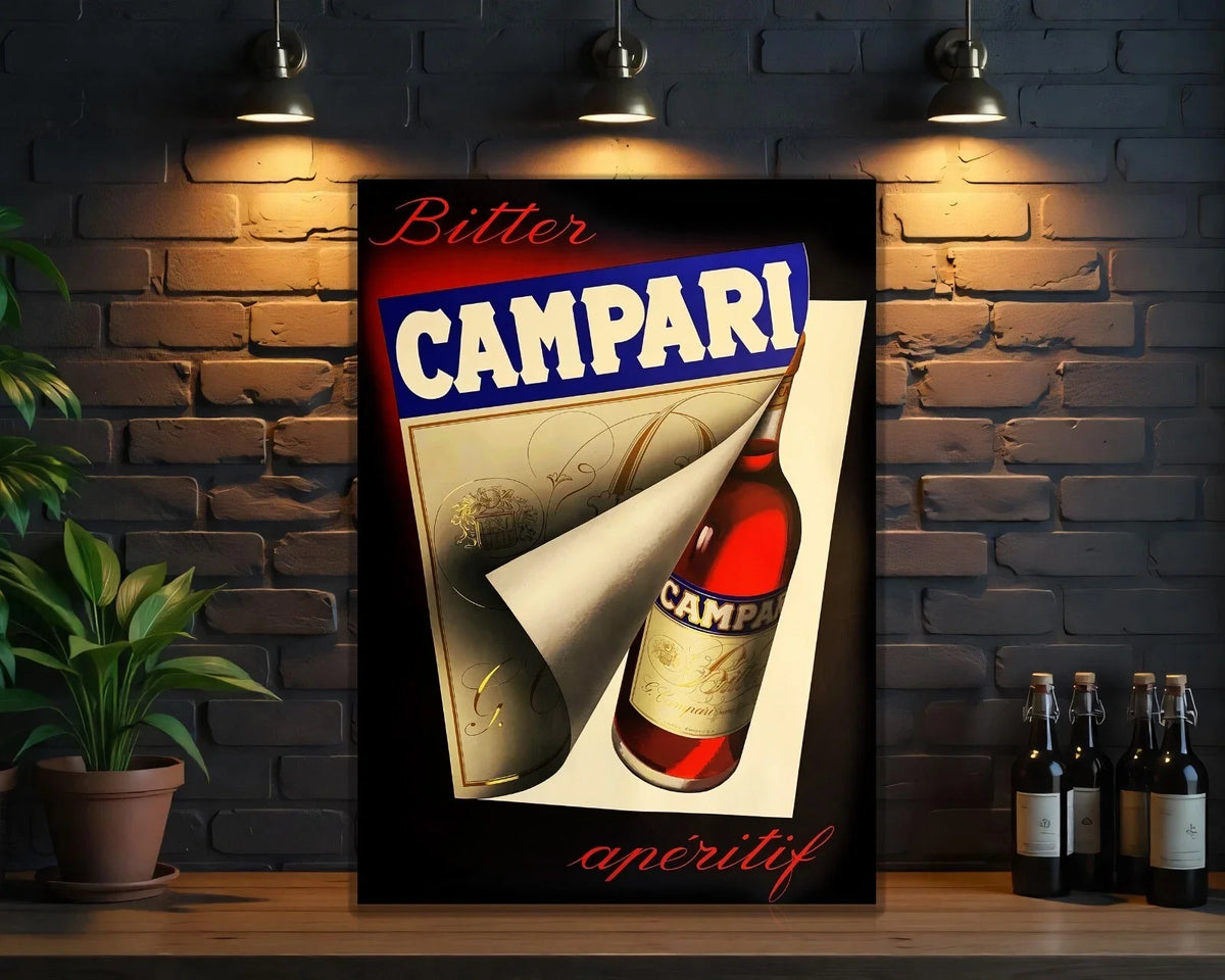 Campari Bitter Aperitif Metal Tabela