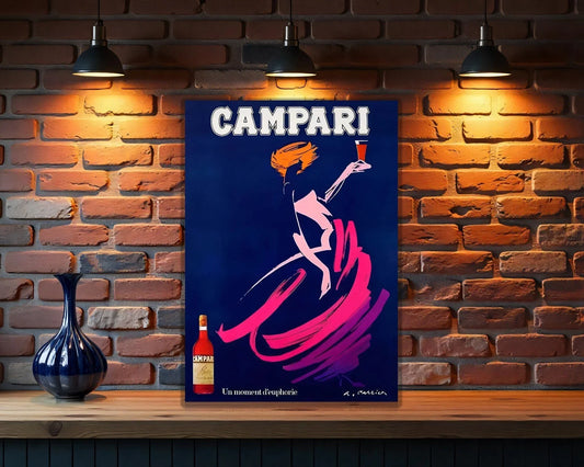 Campari Dance Abstract French Euphoric Metal Tabela