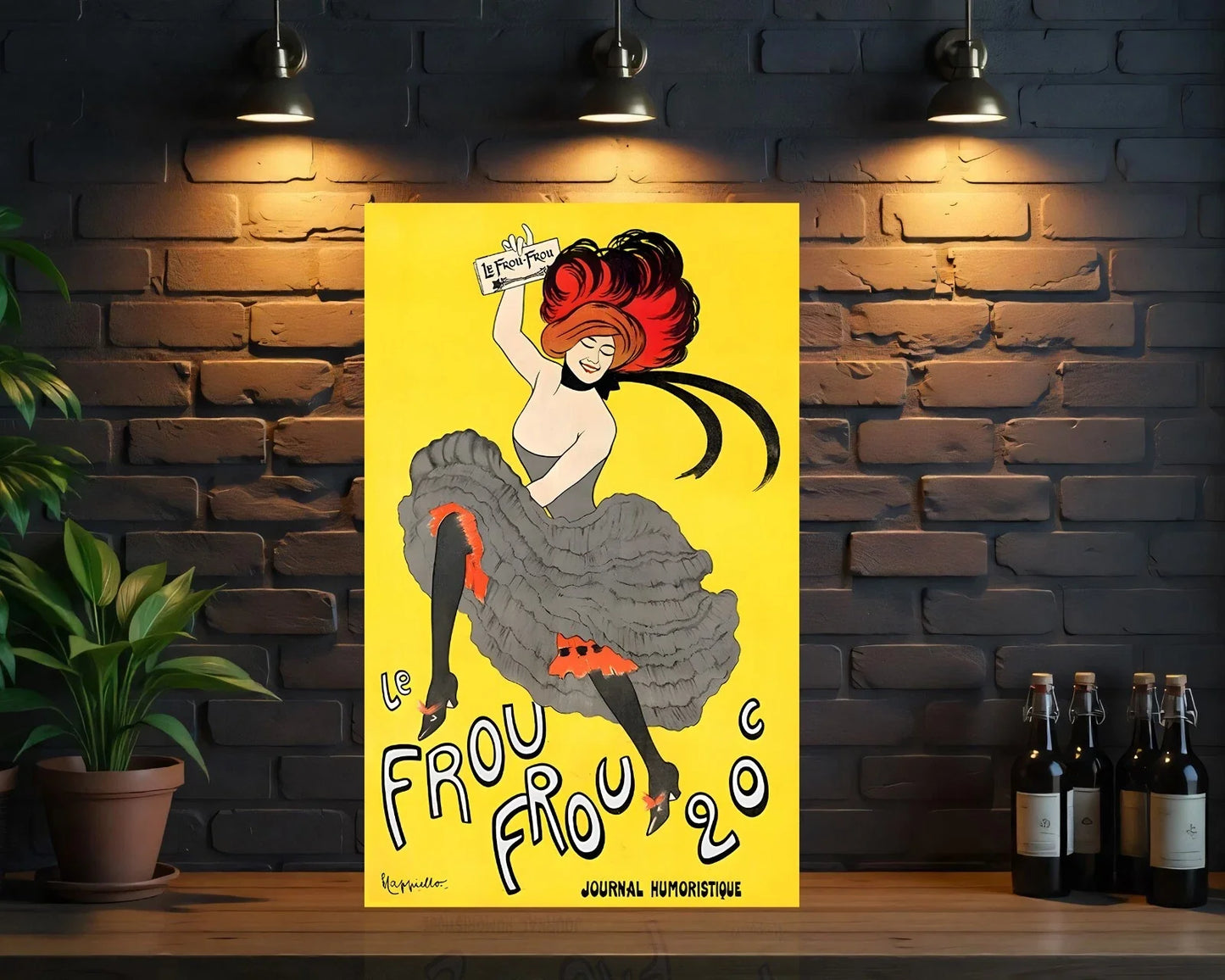 Le Frou Frou French Belle Époque Cabaret Humor Metal Tabela