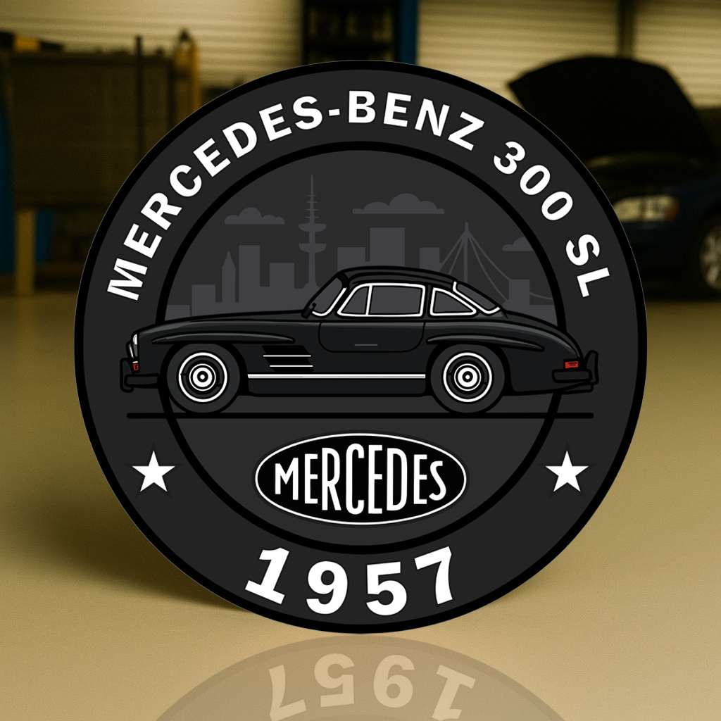Mercedes - Benz 300 SL 1957 - 19.7" ( ) Metal Tabela