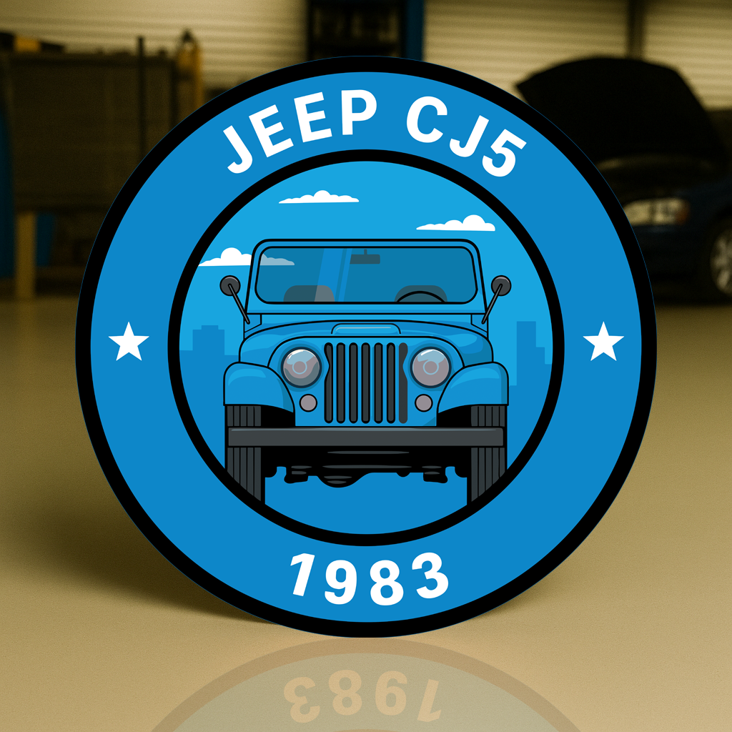 JEEP 1983 CJ5 Classic Off - Road Legend Metal Tabela