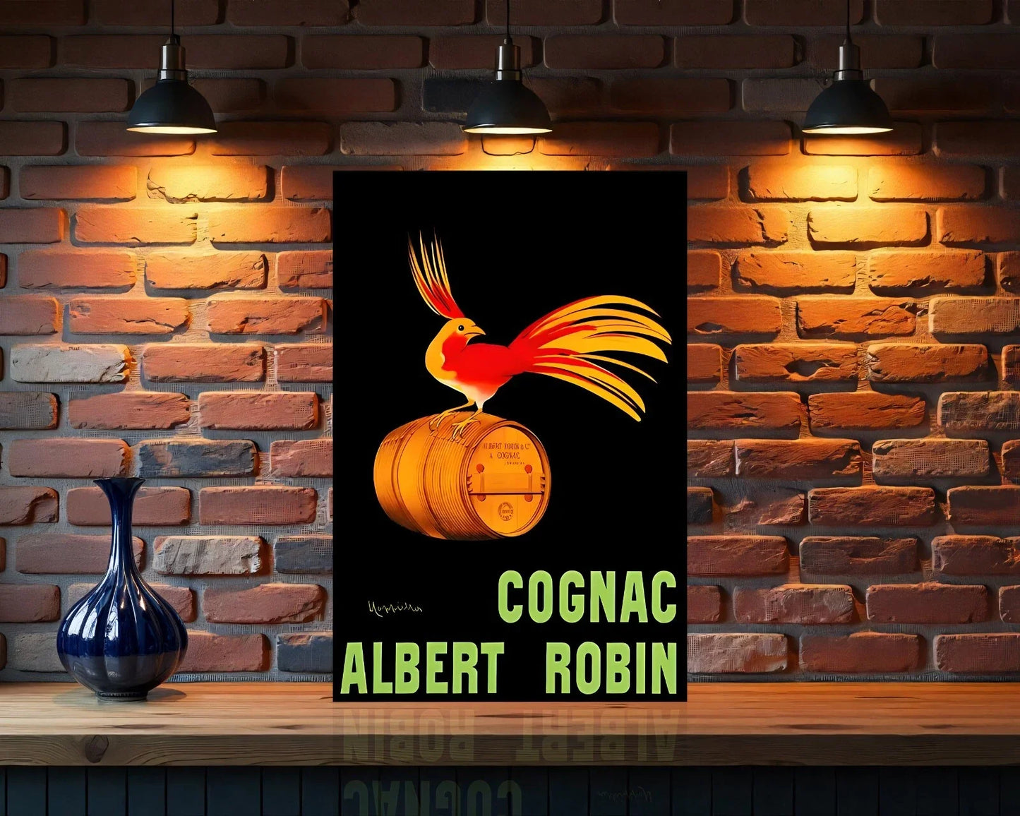 Cognac Albert Robin Metal Tabela