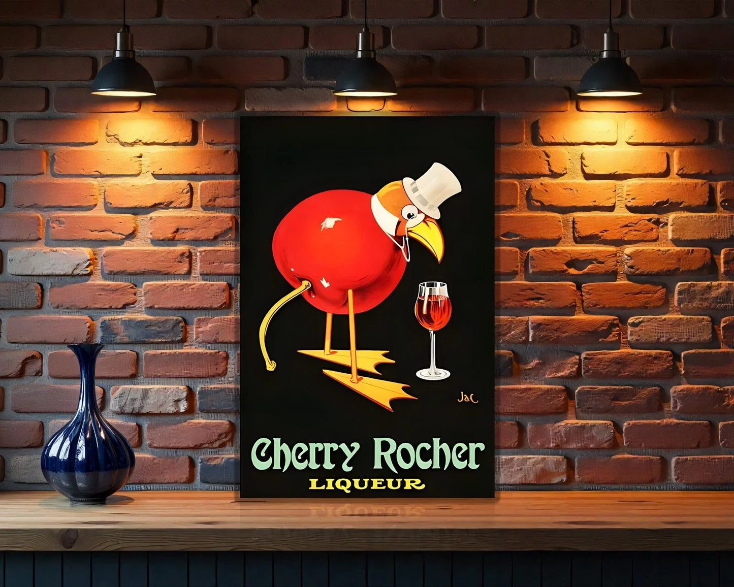 Cherry Rocher Liqueur Metal Tabela