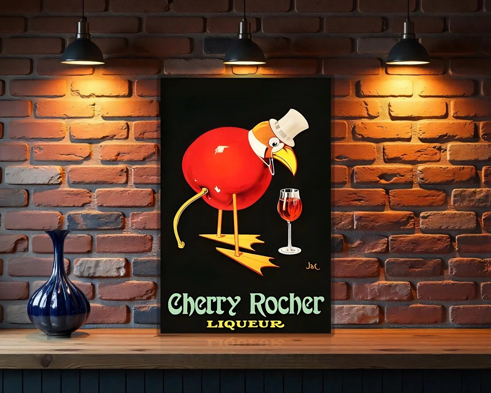 Cherry Rocher Liqueur Metal Tabela