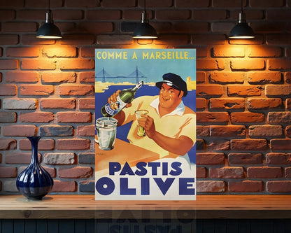 PASTIS OLIVE Metal Tabela